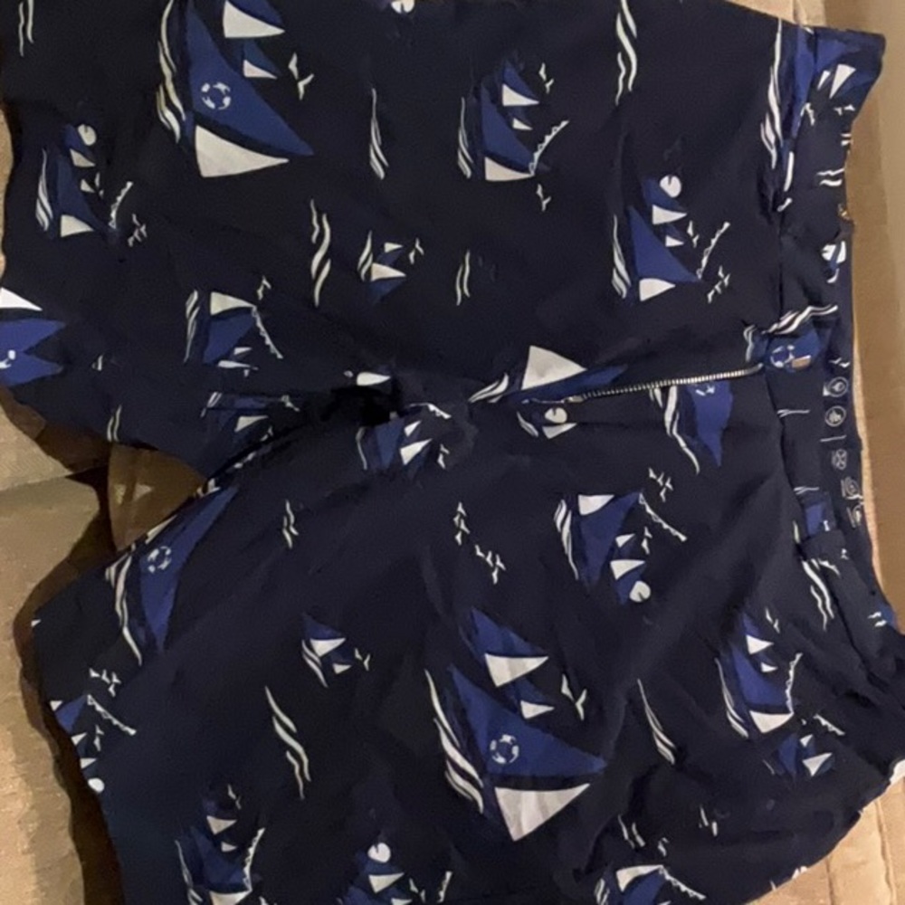 Polo Navy Sailboat Print Golf Shorts